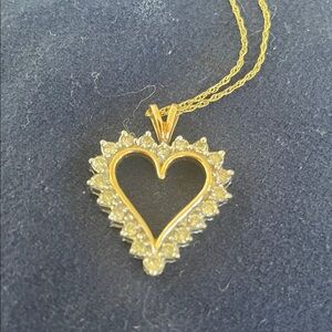 Elegant Gold Heart Pendant Necklace
